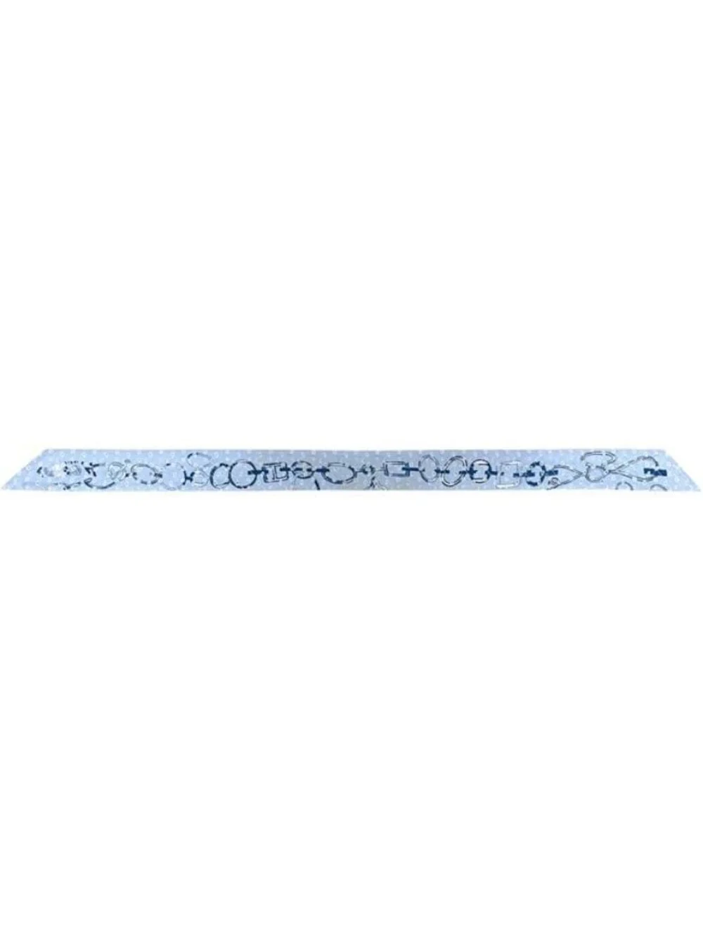 ★SOLD★ Hermes Ribbon Scarf Twill Blue White Light Dore Boucle - Picture 2 of 7